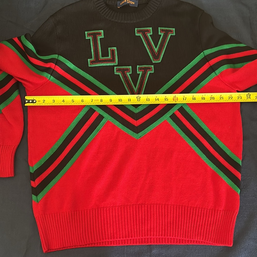 Louis Vuitton Black and Red Men's Sweater - Picture 3 of 12